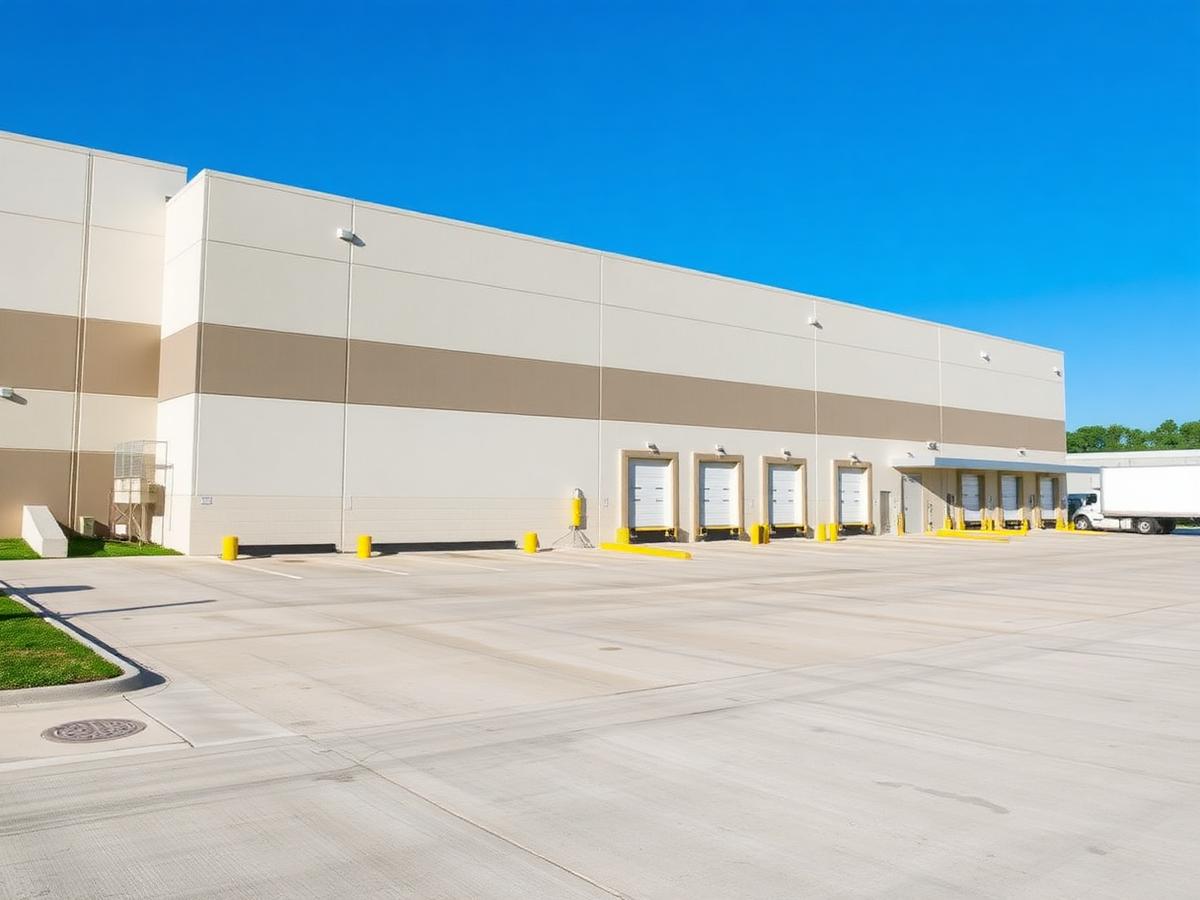 Modern Florida warehouse and distribution facility with loading docks